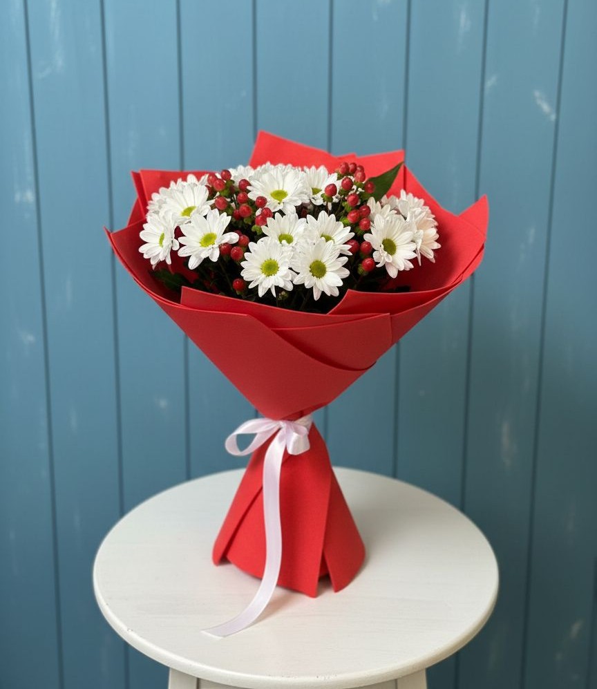 Букет цветов из: Хризантемы в Хоста