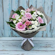 Букет цветов из:  Герберы, Альстромерии и Хризантемы в Хоста