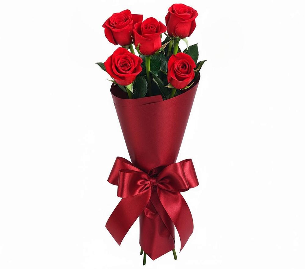 Букет 5 Красных роз Эдлесс Лав в Хоста