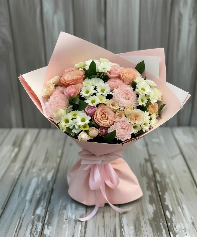 Букет цветов из: Гвоздики, Розы и Хризантемы в Хоста