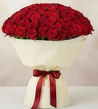 Букет 101 Красная роза Милано в Хоста