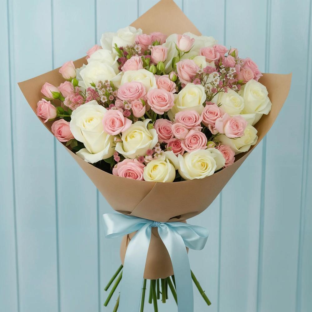 Букет цветов из: Розы в Хоста