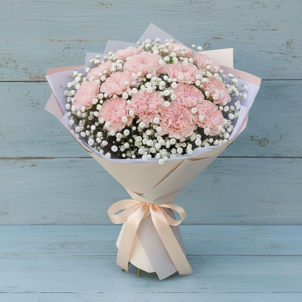 Букет цветов из: Гвоздики в Хоста