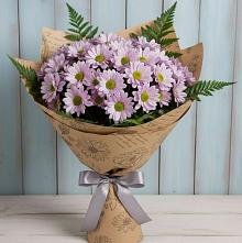 Букет цветов из:  Хризантемы #REPLACE_PRED# Хоста