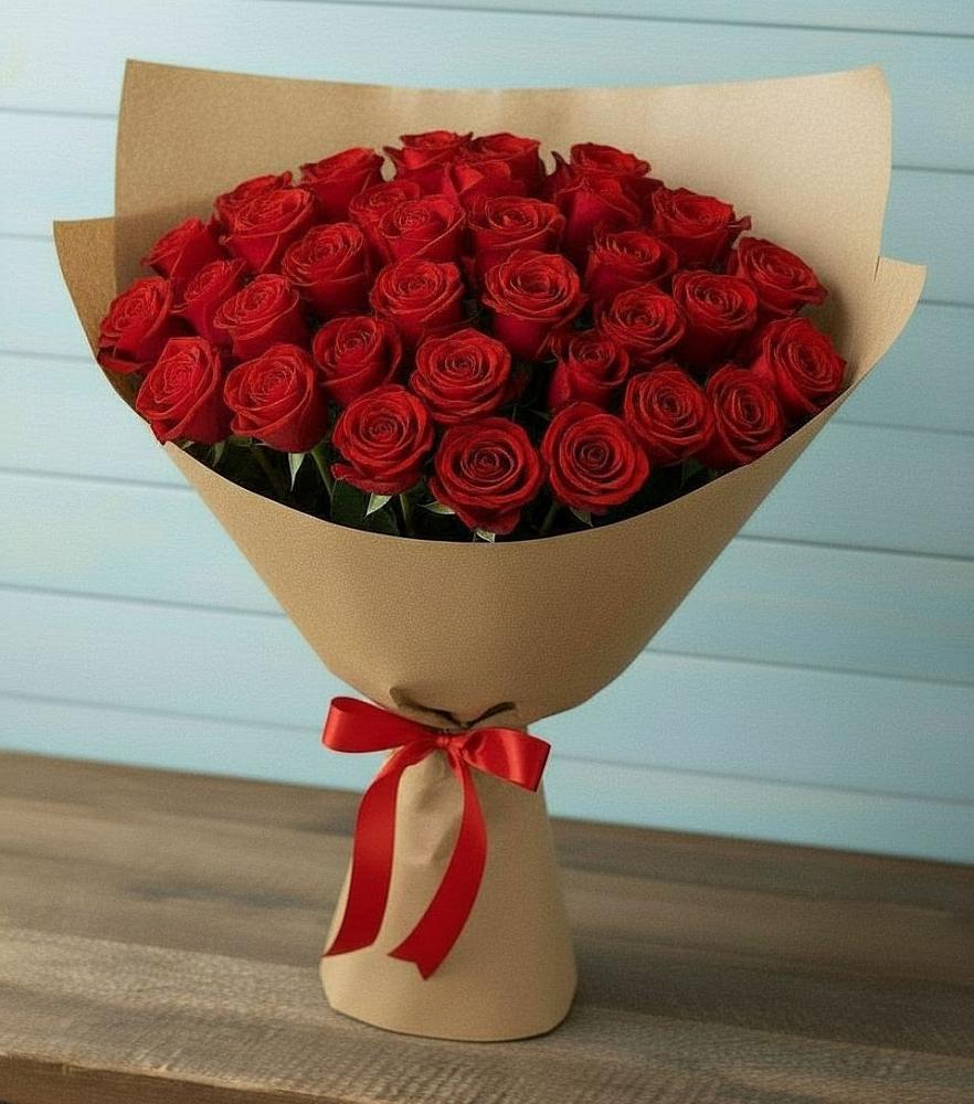 Букет Красные розы Милано в Хоста