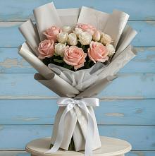 Букет цветов из:  Розы #REPLACE_PRED# Хоста