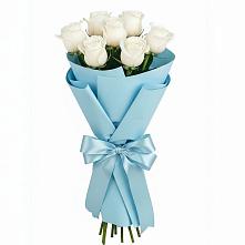 Букет 7 белых роз Проуд #REPLACE_PRED# Хоста