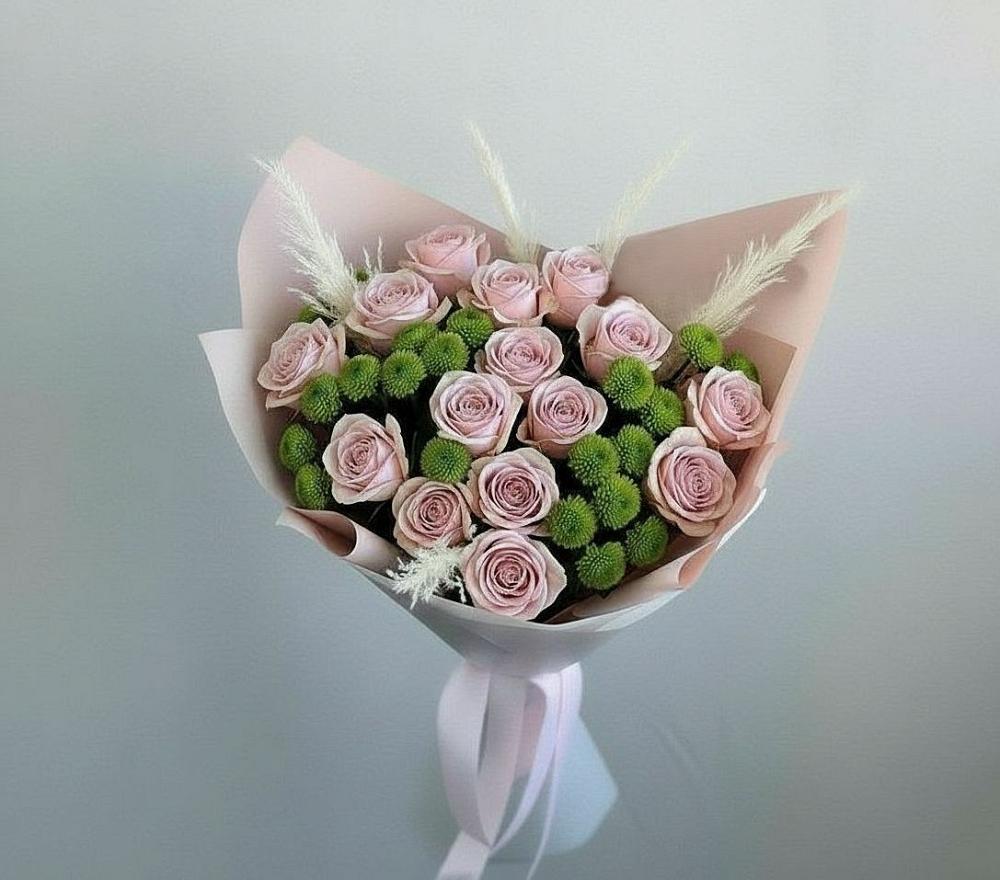 Букет цветов из: Розы и Хризантемы в Хоста