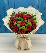 Букет цветов из:  Розы и Хризантемы в Хоста