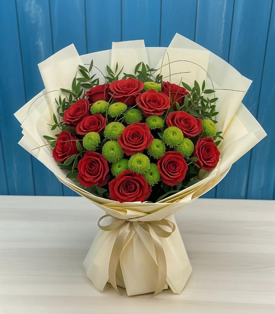 Букет цветов из: Розы и Хризантемы в Хоста