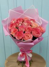 Букет 15 Розовых роз Равель #REPLACE_PRED# Хоста